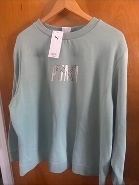 Puma Sweatshirt Womens 3X Green
